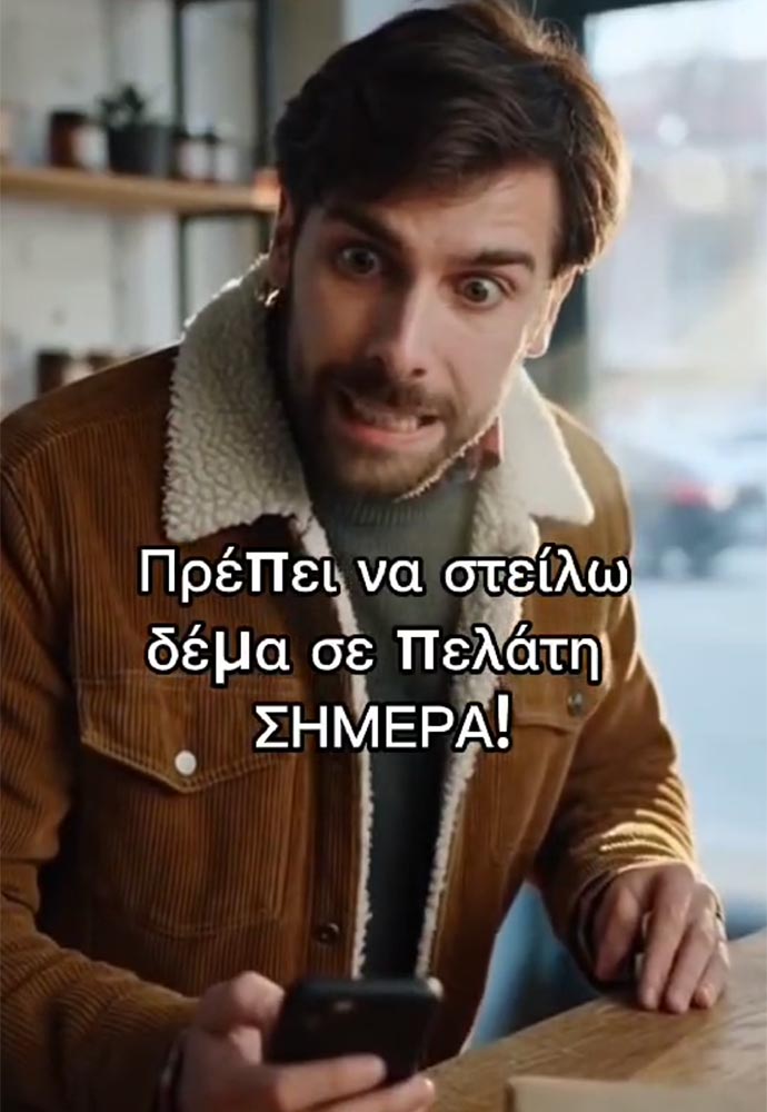 Πρέπει να στείλω δέμα σε πελάτη σήμερα